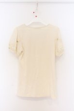 画像3: axes femme / はしごレースパフTシャツ  アイボリー O-26-04-05-018-AX-TO-IG-OS (3)