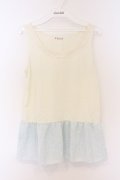 axes femme / オフショルタンクアンサンブル【欠品あり】 M アイボリー×サックス O-26-04-05-019-AX-TO-IG-OS