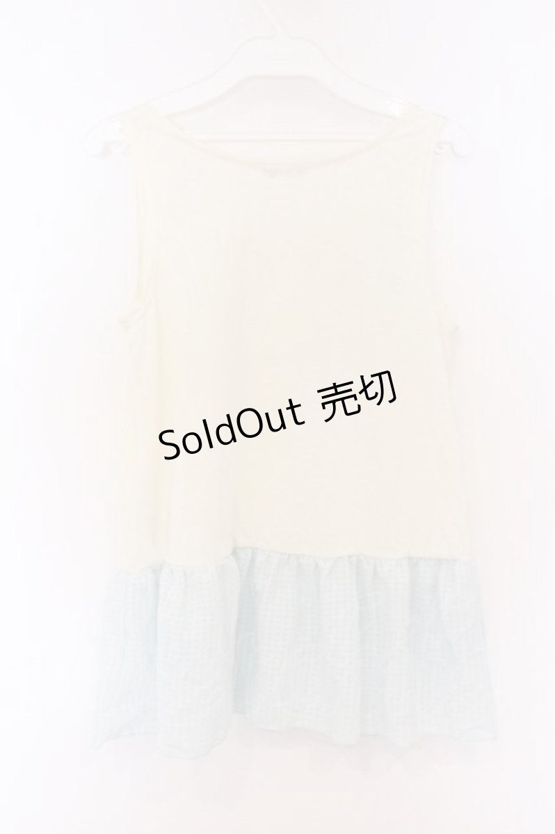 画像3: axes femme / オフショルタンクアンサンブル【欠品あり】 M アイボリー×サックス O-26-04-05-019-AX-TO-IG-OS (3)