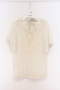 axes femme / モチーフレースドルマントップス  アイボリー O-26-04-05-020-AX-TO-IG-OS