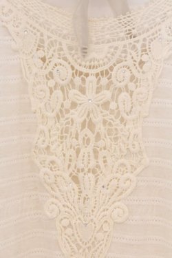 画像2: axes femme / モチーフレースドルマントップス  アイボリー O-26-04-05-020-AX-TO-IG-OS
