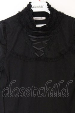 画像2: axes femme / ドットチュールパワショルカットソー  クロ O-26-04-05-025-AX-TO-IG-OS