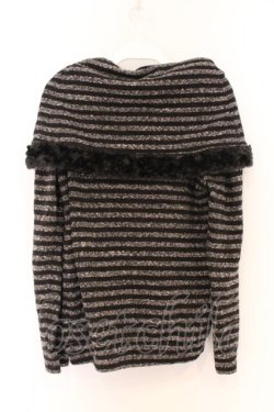 画像3: axes femme / ボーダー柄オフタートルニット M クロ O-26-04-05-026-AX-TO-IG-OS