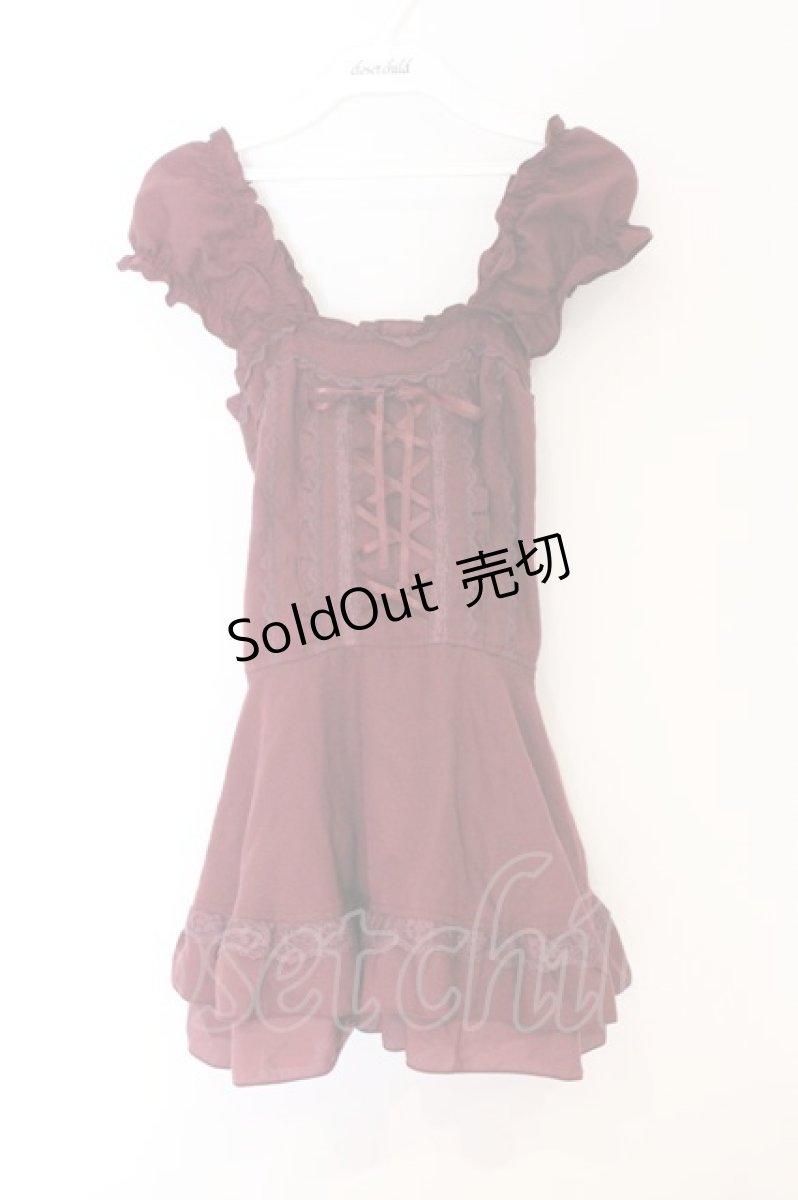 画像1: axes femme / Backデザインビスチェブラウス M ワイン O-26-04-05-028-AX-BL-IG-OS (1)