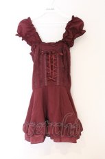 画像1: axes femme / Backデザインビスチェブラウス M ワイン O-26-04-05-028-AX-BL-IG-OS (1)