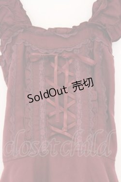 画像2: axes femme / Backデザインビスチェブラウス M ワイン O-26-04-05-028-AX-BL-IG-OS