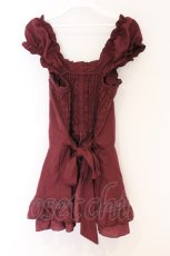 画像3: axes femme / Backデザインビスチェブラウス M ワイン O-26-04-05-028-AX-BL-IG-OS (3)