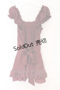 画像3: axes femme / Backデザインビスチェブラウス M ワイン O-26-04-05-028-AX-BL-IG-OS