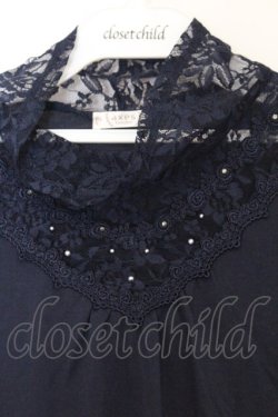 画像2: axes femme / 透けディテールタートル  ネイビー O-26-04-05-029-AX-TO-IG-OS