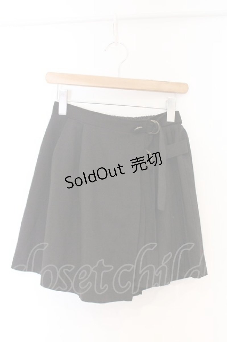 画像1: axes femme POETIQUE / バイカラーチェックスカパン  無地クロ O-26-04-05-032-AX-PA-IG-OS (1)