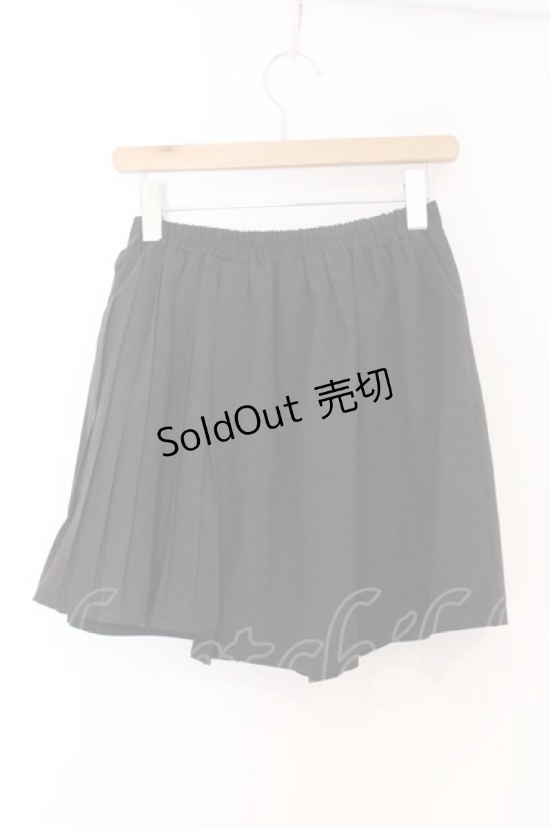 画像3: axes femme POETIQUE / バイカラーチェックスカパン  無地クロ O-26-04-05-032-AX-PA-IG-OS (3)