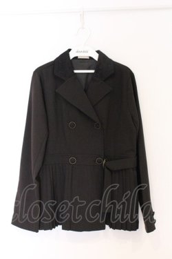 画像1: axes femme POETIQUE / プリーツデザインジャケット M クロ O-26-04-05-033-AX-JA-IG-OS