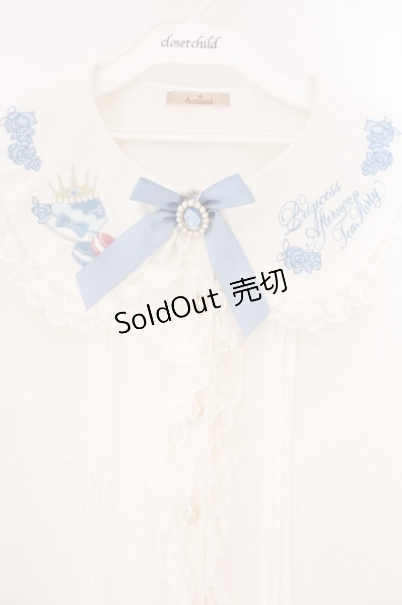 画像2: Amavel / Princess Afternoon tea Party ブラウス F シロ O-26-04-06-003-CA-OP-YM-OS (2)