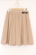 Fi.n.t / ロゴテーププリーツスカート  ベージュ O-26-04-06-030-CA-SK-IG-OS