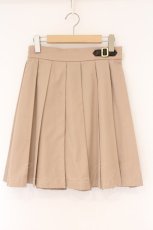 画像1: Fi.n.t / ロゴテーププリーツスカート  ベージュ O-26-04-06-030-CA-SK-IG-ZT320 (1)