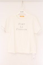 画像1: Fi.n.t / クロスステッチ風ロゴプリントT  オフシロ O-26-04-06-032-CA-TS-IG-OS (1)