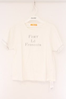 画像1: Fi.n.t / クロスステッチ風ロゴプリントT  オフシロ O-26-04-06-032-CA-TS-IG-OS