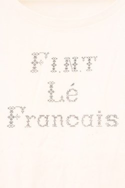 画像2: Fi.n.t / クロスステッチ風ロゴプリントT  オフシロ O-26-04-06-032-CA-TS-IG-OS