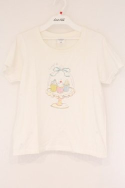 画像1: Fi.n.t / カップケーキプリントTシャツ  オフシロ O-26-04-06-036-CA-TS-IG-OS