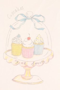 画像2: Fi.n.t / カップケーキプリントTシャツ  オフシロ O-26-04-06-036-CA-TS-IG-OS