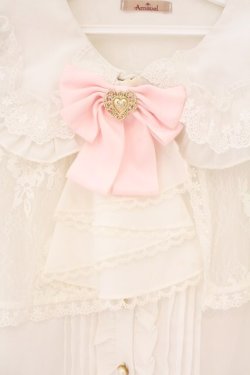 画像2: Amavel / Secret Macaronレースケープブラウス F シロｘピンク O-26-04-06-004-CA-BL-YM-OS