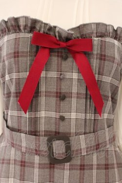 画像2: Amavel / 貴婦人のロング丈レイヤード風5分袖ワンピース F シロｘグレー O-26-04-06-045-CA-OP-YM-OS