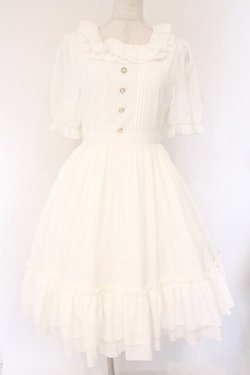 画像1: Amavel / Fluffy Frillロングワンピース F シロ O-26-04-06-050-CA-OP-YM-OS