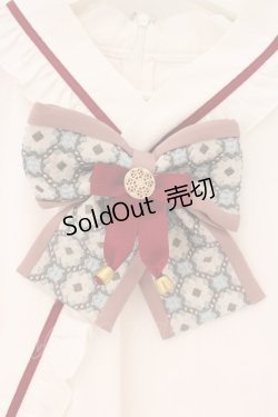 画像2: Amavel / 月夜の狐と寒椿 和風ブラウス F シロ（ピンク） O-26-04-06-005-CA-BL-YM-OS