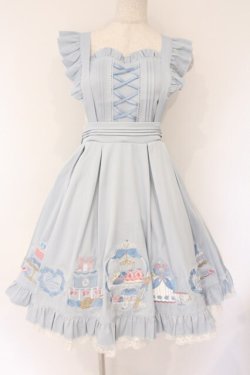 画像1: Amavel / Princess Afternoon tea Party ジャンパースカート  サックス O-26-04-06-055-CA-OP-YM-OS