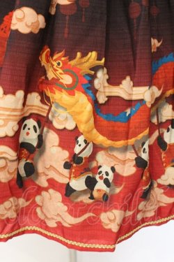 画像3: R-SERIES / （海外ロリータブランド）春告げパンダジャンパースカート  クロ×アカ O-26-04-06-064-EL-OP-IG-OS