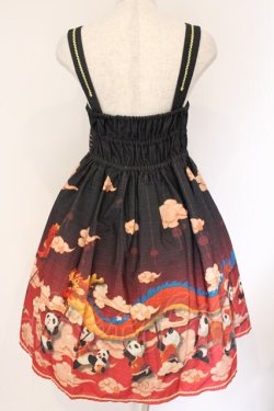 画像5: R-SERIES / （海外ロリータブランド）春告げパンダジャンパースカート  クロ×アカ O-26-04-06-064-EL-OP-IG-OS