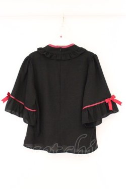 画像4: Amavel / 輪刺繍フレア袖ブラウス F クロ O-26-04-06-006-CA-BL-YM-OS