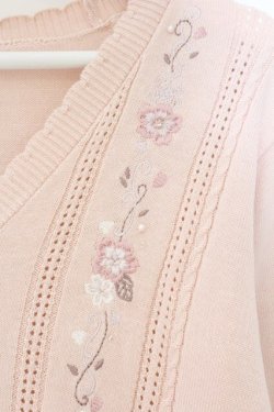 画像2: axes femme / 桜刺繍ニットカーディガン F ピンク O-26-04-06-069-AX-TO-YM-OS