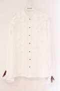 axes femme / ホイップフリルブラウス F シロ O-26-04-06-071-AX-BL-YM-OS