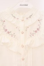 画像2: axes femme / 桜刺繍スタンドブラウス M アイボリー O-26-04-06-072-AX-BL-YM-OS (2)