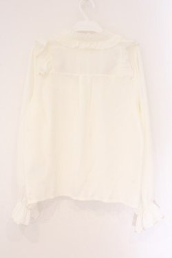 画像3: axes femme / 桜刺繍スタンドブラウス M アイボリー O-26-04-06-072-AX-BL-YM-OS