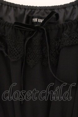 画像2: PINK HOUSE / ドットチュールフリルワンピース  クロ O-26-04-06-077-LO-OP-IG-OS