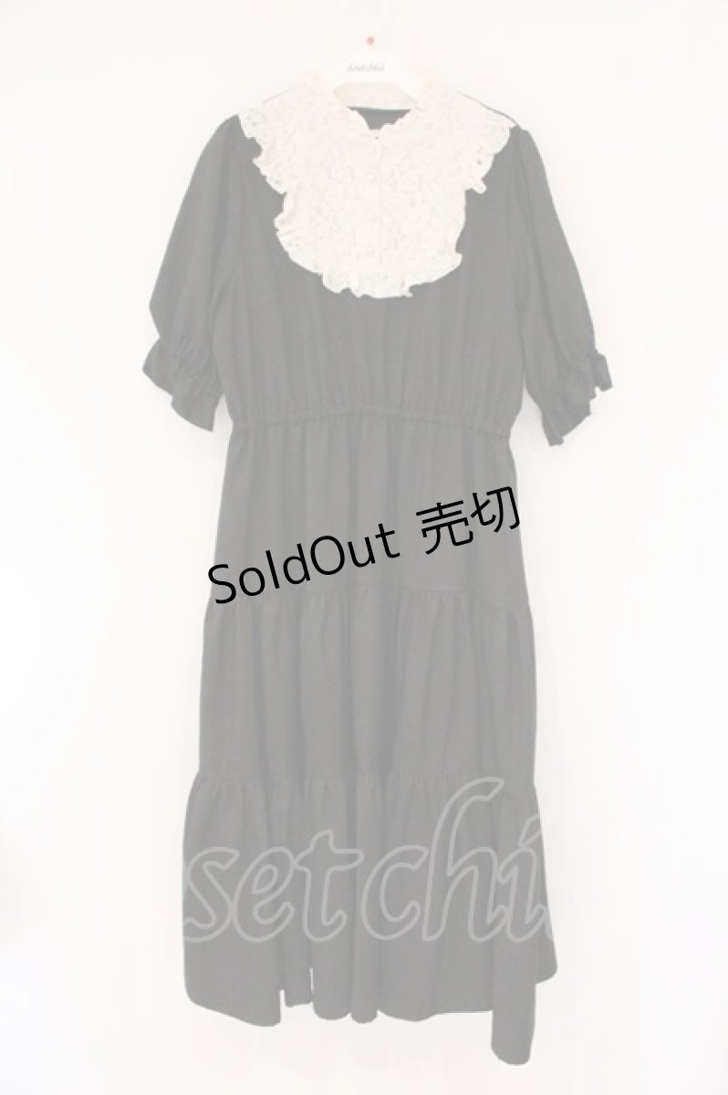 画像1: m petit by misako / TT*AMデシンヨークワンピース LL クロ×オフシロ O-26-04-06-078-LO-OP-IG-OS (1)