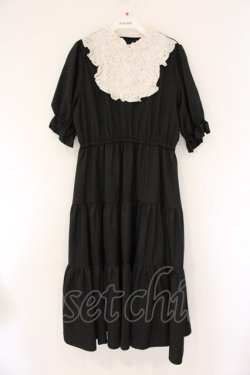 画像1: m petit by misako / TT*AMデシンヨークワンピース LL クロ×オフシロ O-26-04-06-078-LO-OP-IG-OS