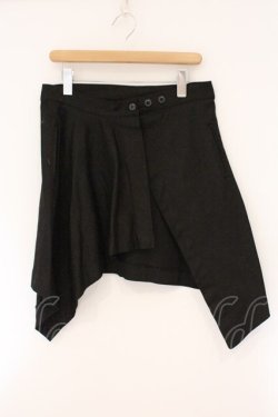 画像1: anko ROCK / 巻きスカート  ブラック O-26-04-06-079-PU-SK-IG-OS