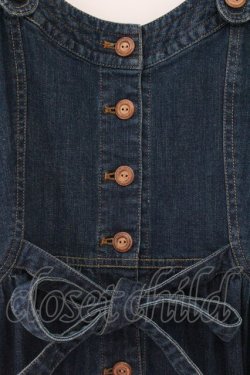 画像2: PINK HOUSE / デニムシャーリングジャンパースカート  インディゴ O-26-04-06-082-LO-OP-IG-OS