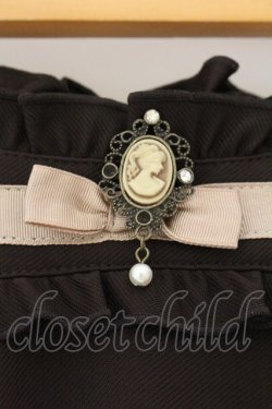 画像2: axes femme / カメオブローチ使いフレアスカート  ブラウン O-26-04-06-085-AX-SK-IG-OS