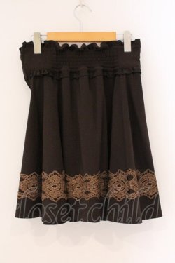 画像3: axes femme / カメオブローチ使いフレアスカート  ブラウン O-26-04-06-085-AX-SK-IG-OS