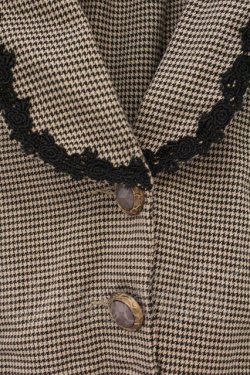 画像2: axes femme / 千鳥チェックサロペット M ブラウン O-26-04-06-086-AX-OP-IG-OS