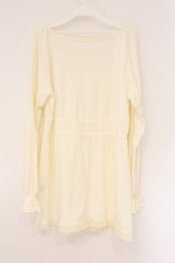 画像4: PINK HOUSE / パフスリーブはしごレースチュニック  オフ O-26-04-06-087-LO-TO-IG-OS