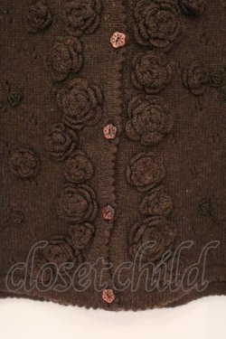 画像3: PINK HOUSE / ローズモチーフ襟付きニット  ブラウン O-26-04-06-090-LO-TO-IG-OS