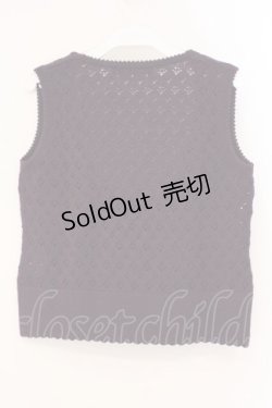 画像3: PINK HOUSE / フラワーモチーフアンダーバストニットベスト  パープル O-26-04-06-093-LO-TO-IG-OS