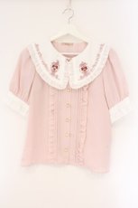 画像1: Amavel / Magical Cosmic Cosmetic 半袖ブラウス F ピンク O-26-04-06-009-CA-BL-YM-OS (1)