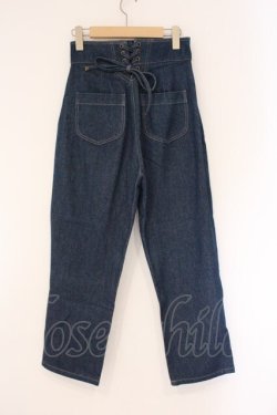 画像3: Fi.n.t / バックレースアップストレートデニムパンツ  インディゴ O-26-04-06-096-CA-PA-IG-OS