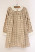 Fi.n.t / チェックAラインワンピース  ベージュ O-26-04-06-097-CA-OP-IG-OS